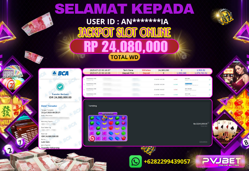 JACKPOT KEMENANGAN SLOT PRAGMATIC “ SWEET BONANZA 1000 ” 24JTAN