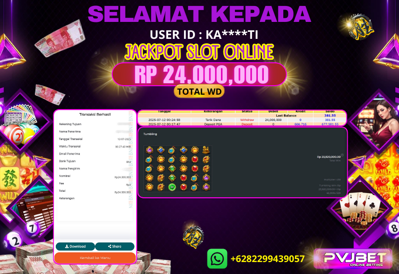 JACKPOT KEMENANGAN SLOT PRAGMATIC “ GATES OF GATOT KACA 1000 ” 24 JT
