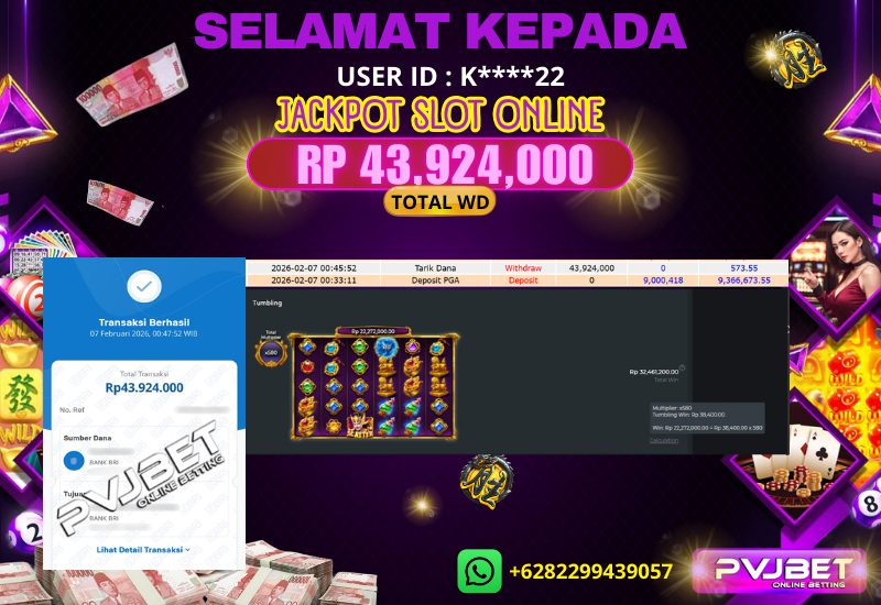 JACKPOT KEMENANGAN SLOT ONLINE “GATES OF GATOT KACA SUPER SCATTER ” 43JTAN